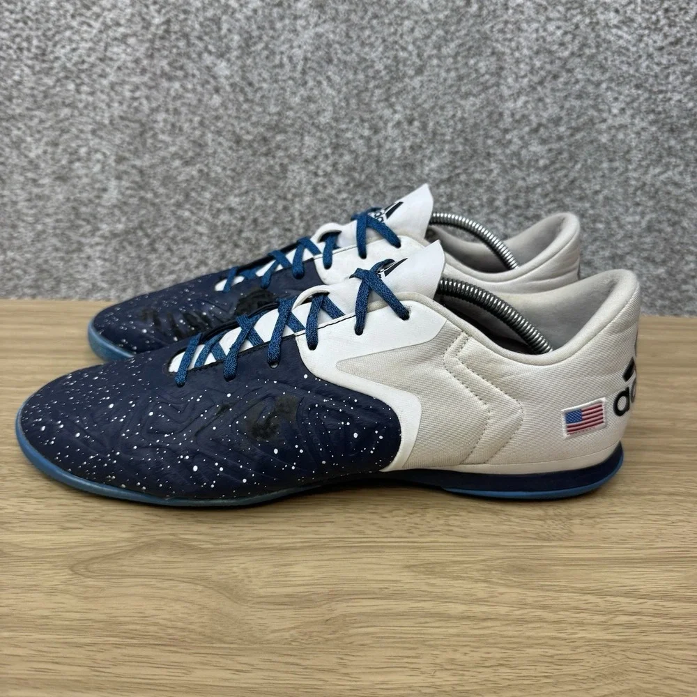 Adidas Shoes Men's Size 12.5 Court X 15.2‎ Collegiate Navy White USA Flag AQ2523